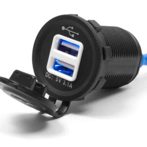 Motocyklowe gniazdo -  2 x USB - 3.1 A - MUS11