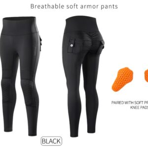 Damskie legginsy motocyklowe spodnie ochraniacze na kolana miejskie letnie